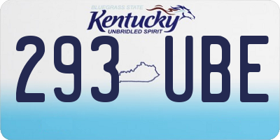 KY license plate 293UBE
