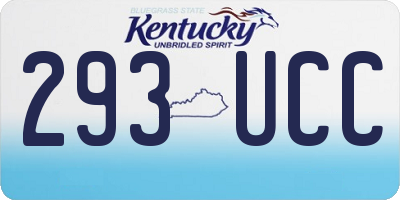KY license plate 293UCC