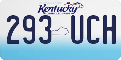 KY license plate 293UCH