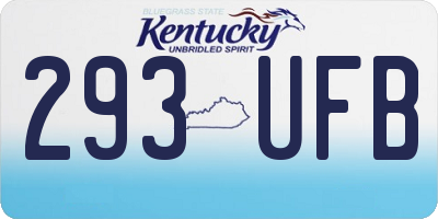 KY license plate 293UFB