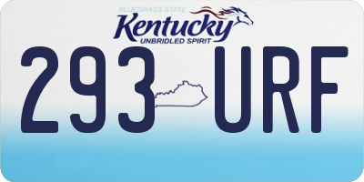 KY license plate 293URF