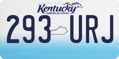 KY license plate 293URJ