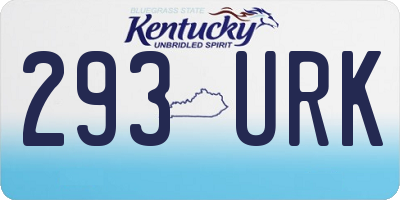KY license plate 293URK