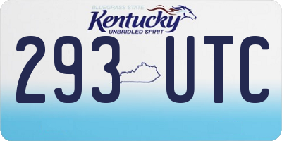 KY license plate 293UTC