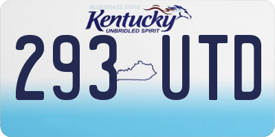 KY license plate 293UTD