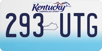 KY license plate 293UTG
