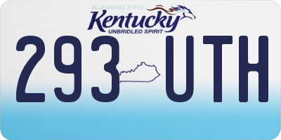 KY license plate 293UTH