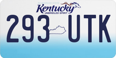 KY license plate 293UTK