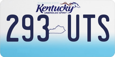 KY license plate 293UTS
