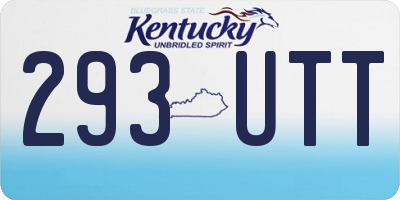 KY license plate 293UTT