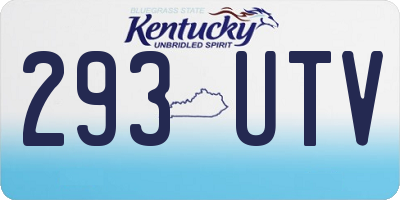 KY license plate 293UTV