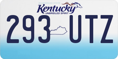KY license plate 293UTZ