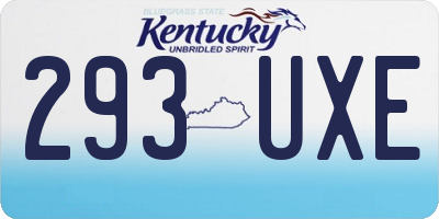 KY license plate 293UXE