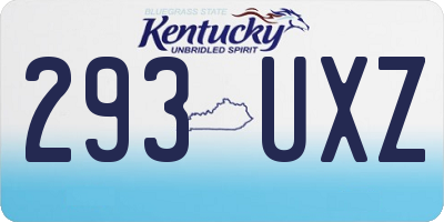KY license plate 293UXZ
