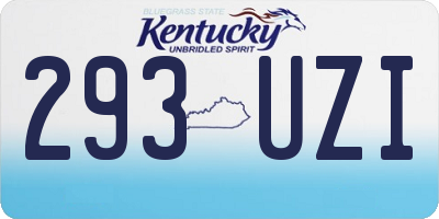 KY license plate 293UZI