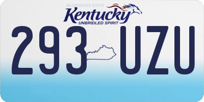 KY license plate 293UZU
