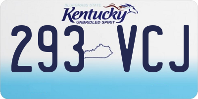 KY license plate 293VCJ