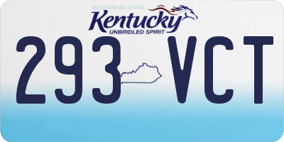 KY license plate 293VCT