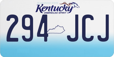 KY license plate 294JCJ