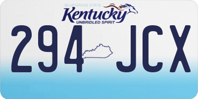 KY license plate 294JCX