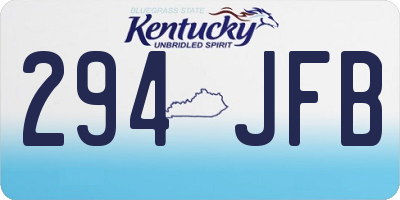 KY license plate 294JFB