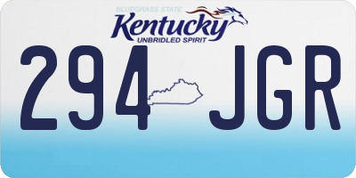 KY license plate 294JGR