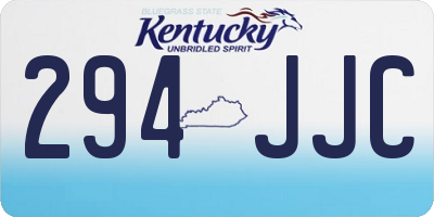 KY license plate 294JJC