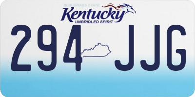 KY license plate 294JJG