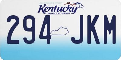 KY license plate 294JKM