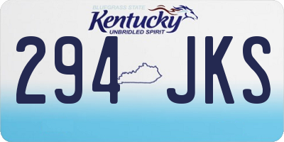 KY license plate 294JKS