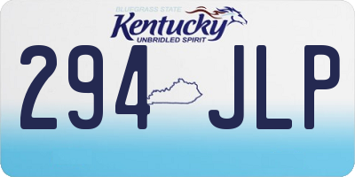 KY license plate 294JLP