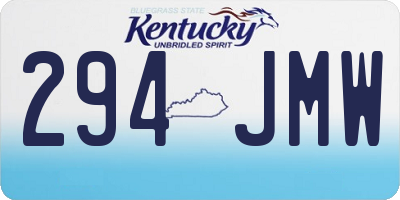 KY license plate 294JMW