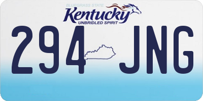 KY license plate 294JNG
