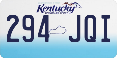 KY license plate 294JQI