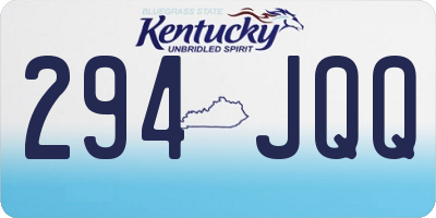 KY license plate 294JQQ