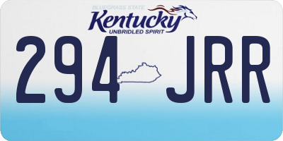 KY license plate 294JRR