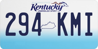 KY license plate 294KMI