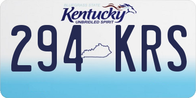 KY license plate 294KRS