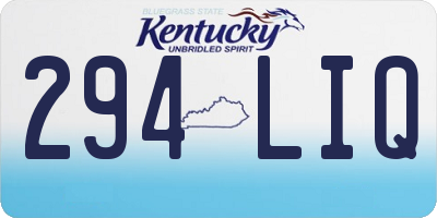 KY license plate 294LIQ