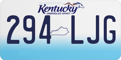 KY license plate 294LJG