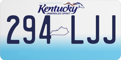 KY license plate 294LJJ