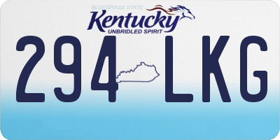 KY license plate 294LKG