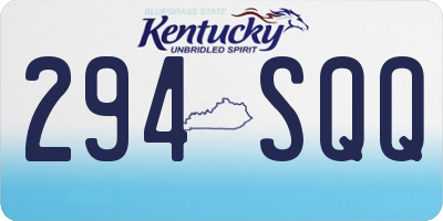 KY license plate 294SQQ