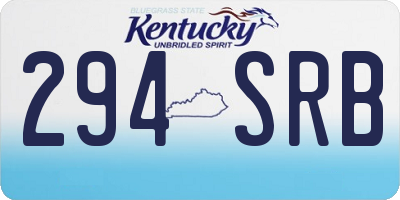 KY license plate 294SRB