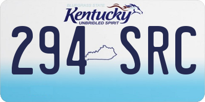 KY license plate 294SRC