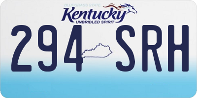 KY license plate 294SRH