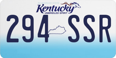KY license plate 294SSR