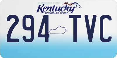 KY license plate 294TVC