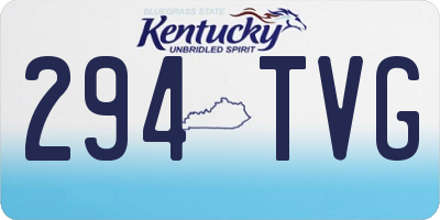 KY license plate 294TVG