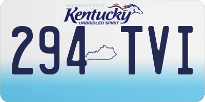 KY license plate 294TVI